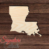 Louisiana State Shape Cutout in Wood