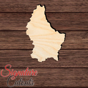 Luxembourg Shape Cutout in Wood, Acrylic or Acrylic Mirror - Signature Cutouts