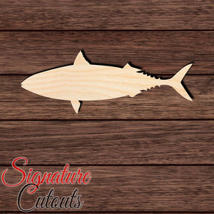 Mackerel Fish en Shape Cutout in Wood, Acrylic or Acrylic Mirror - Signature Cutouts
