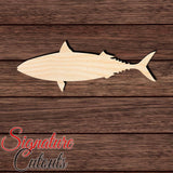 Mackerel Fish en Shape Cutout in Wood, Acrylic or Acrylic Mirror - Signature Cutouts
