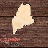 Maine State Shape Cutout in Wood