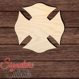 Maltese Cross 002 Shape Cutout in Wood