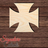 Maltese Cross 005 Shape Cutout in Wood, Acrylic or Acrylic Mirror - Signature Cutouts
