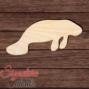 Manatee 001 Shape Cutout in Wood, Acrylic or Acrylic Mirror - Signature Cutouts