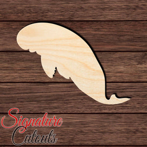 Manatee 002 Shape Cutout in Wood, Acrylic or Acrylic Mirror - Signature Cutouts