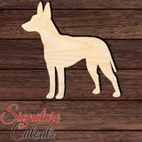 Manchester Terrier Shape Cutout in Wood