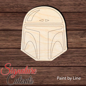 Mandalorian Helmet 001 Shape Cutout Craft Shapes & Bases Signature Cutouts 