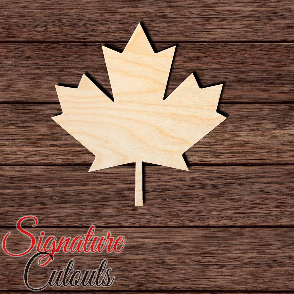 Maple Leaf 002 Shape Cutout in Wood, Acrylic or Acrylic Mirror - Signature Cutouts