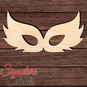 Mardi Gras Mask 002 Shape Cutout in Wood, Acrylic or Acrylic Mirror - Signature Cutouts
