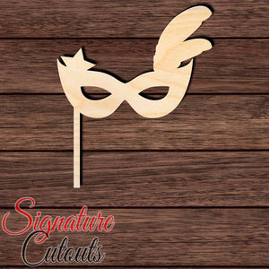 Mardi Gras Mask 005 Shape Cutout in Wood, Acrylic or Acrylic Mirror - Signature Cutouts