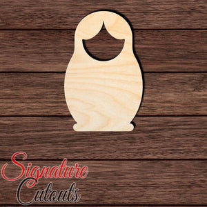 Matryoshka Russian Doll Shape Cutout in Wood, Acrylic or Acrylic Mirror Craft Shapes & Bases Signature Cutouts 