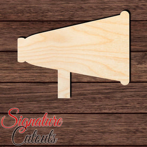Megaphone 003 Shape Cutout in Wood, Acrylic or Acrylic Mirror - Signature Cutouts