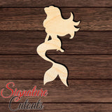 Mermaid 002 Shape Cutout in Wood, Acrylic or Acrylic Mirror - Signature Cutouts