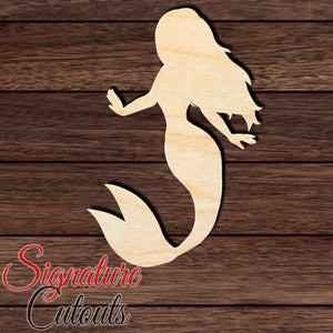 Mermaid 005 Shape Cutout in Wood, Acrylic or Acrylic Mirror - Signature Cutouts