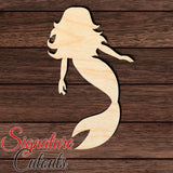 Mermaid 006 Shape Cutout in Wood, Acrylic or Acrylic Mirror - Signature Cutouts