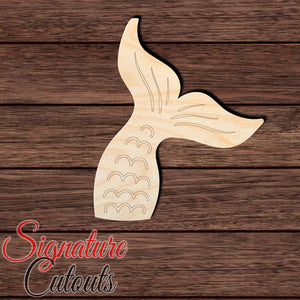 Mermaid Tail 002 - Paint By Line Shape Cutout in Wood, Acrylic or Acrylic Mirror - Signature Cutouts