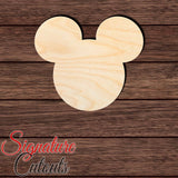 Mickey Mouse Head 001 Shape Cutout in Wood
