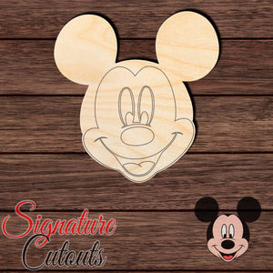 Mickey Mouse Head 002 Shape Cutout - Paint by Line - Signature Cutouts