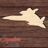 Military Jet 001 Shape Cutout in Wood