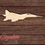 Military Jet 002 Shape Cutout in Wood, Acrylic or Acrylic Mirror - Signature Cutouts