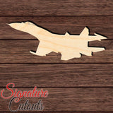 Military Jet 004 Shape Cutout in Wood