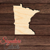 Minnesota State Shape Cutout in Wood
