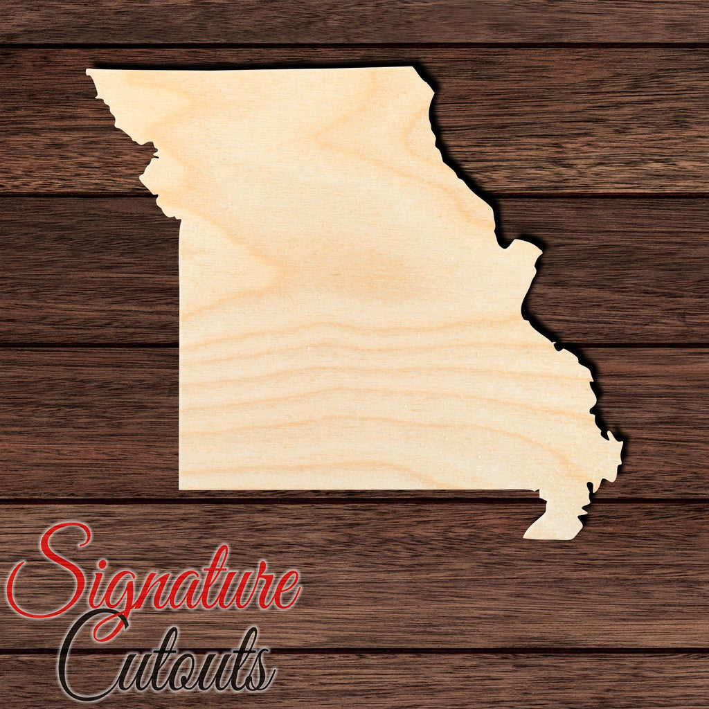 Missouri State Shape Cutout in Wood, Acrylic or Acrylic Mirror - Signature Cutouts