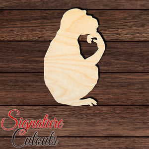 Monkey 001 Shape Cutout in Wood, Acrylic or Acrylic Mirror - Signature Cutouts