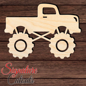 Monster Truck 002 Shape Cutout in Wood, Acrylic or Acrylic Mirror - Signature Cutouts