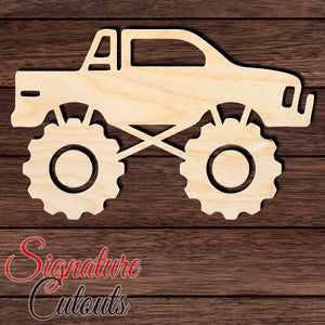 Monster Truck 004 Shape Cutout in Wood, Acrylic or Acrylic Mirror - Signature Cutouts