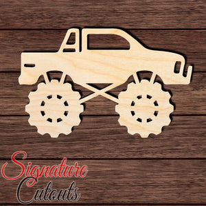Monster Truck 005 Shape Cutout in Wood, Acrylic or Acrylic Mirror - Signature Cutouts