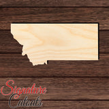 Montana State Shape Cutout in Wood, Acrylic or Acrylic Mirror - Signature Cutouts