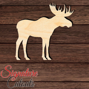 Moose 001 Shape Cutout in Wood, Acrylic or Acrylic Mirror - Signature Cutouts