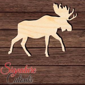 Moose 004 Shape Cutout in Wood, Acrylic or Acrylic Mirror - Signature Cutouts