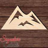 Mountain 006 Shape Cutout in Wood