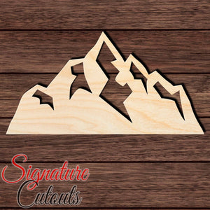 Mountain 008 Shape Cutout in Wood, Acrylic or Acrylic Mirror - Signature Cutouts