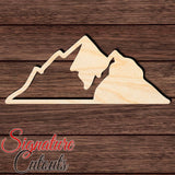 Mountain 009 Shape Cutout in Wood, Acrylic or Acrylic Mirror - Signature Cutouts