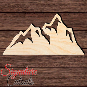 Mountain 012 Shape Cutout in Wood, Acrylic or Acrylic Mirror - Signature Cutouts