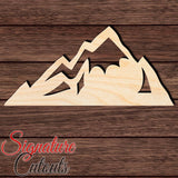 Mountain 013 Shape Cutout in Wood, Acrylic or Acrylic Mirror - Signature Cutouts
