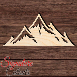 Mountain 015 Shape Cutout in Wood, Acrylic or Acrylic Mirror - Signature Cutouts