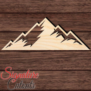Mountain 016 Shape Cutout in Wood, Acrylic or Acrylic Mirror - Signature Cutouts