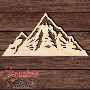 Mountain 017 Shape Cutout in Wood, Acrylic or Acrylic Mirror - Signature Cutouts