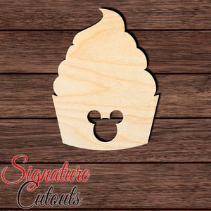 Mouse Pineapple Whip 001 Shape Cutout in Wood, Acrylic or Acrylic Mirror Craft Shapes & Bases Signature Cutouts 