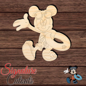 Mouse Summer 001 Shape Cutout - Paint by Line - Signature Cutouts