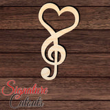 Music Note 008 Shape Cutout in Wood, Acrylic or Acrylic Mirror - Signature Cutouts