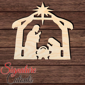 Nativity Scene 001 Shape Cutout in Wood, Acrylic or Acrylic Mirror - Signature Cutouts