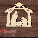 Nativity Scene 001 Shape Cutout in Wood