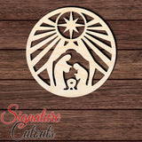 Nativity Scene 002 Shape Cutout in Wood Craft Shapes & Bases Signature Cutouts 