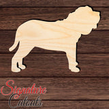 Neapolitan Mastiff Shape Cutout in Wood, Acrylic or Acrylic Mirror - Signature Cutouts