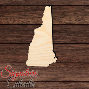 New Hampshire State Shape Cutout in Wood, Acrylic or Acrylic Mirror - Signature Cutouts